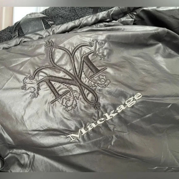 Mackage Black Leather Trim /wool jacket size small - Picture 12 of 17